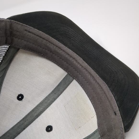 Idaho State Leather Patch Snapback Trucker Hat Black OS Arcadian Outfitters - Picture 8 of 9